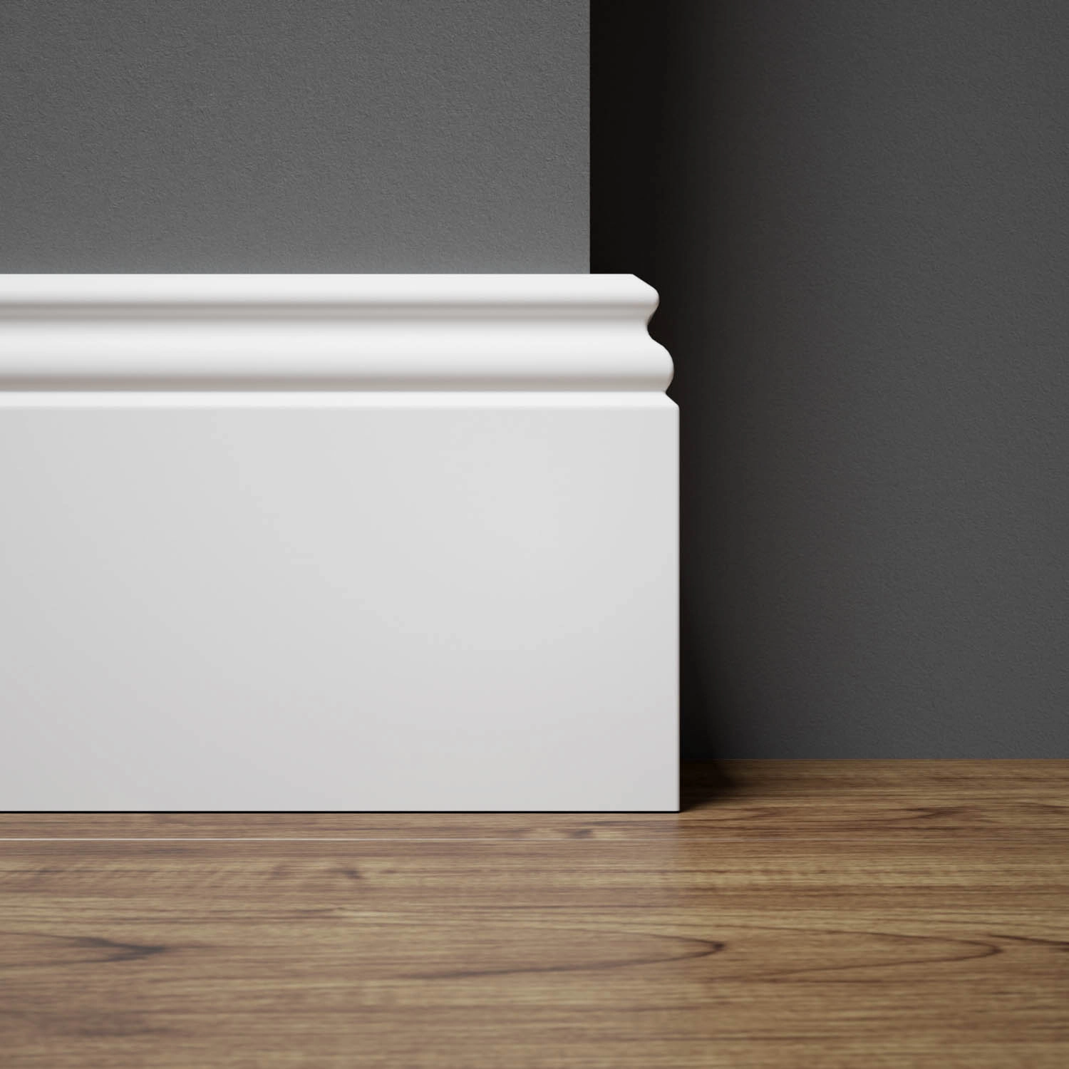 PRÓBKA 20 CM - Listwa przypodłogowa MDF - ESTILO 10cm - Biała Premium